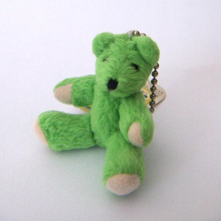 陽光一品~ ~ 綠色關節小熊珠鍊吊飾