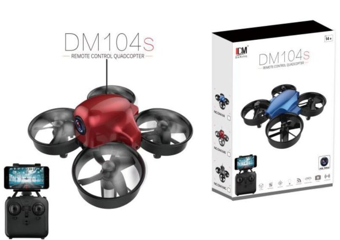 DM104S 定高四軸飛行器 WIFI FPV迷你無人機航拍 遙控飛機 DRONE-雙喜生活館