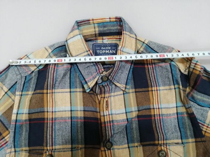 英國小眾品牌Topman襯衫，無吊牌但是沒穿過。具體尺寸見圖
