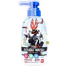 【JPGO】日本製 萬代 ZENBU WASH 全身可用 兒童洗髮沐浴乳 300ml~假面騎士(蘇打清香)#354