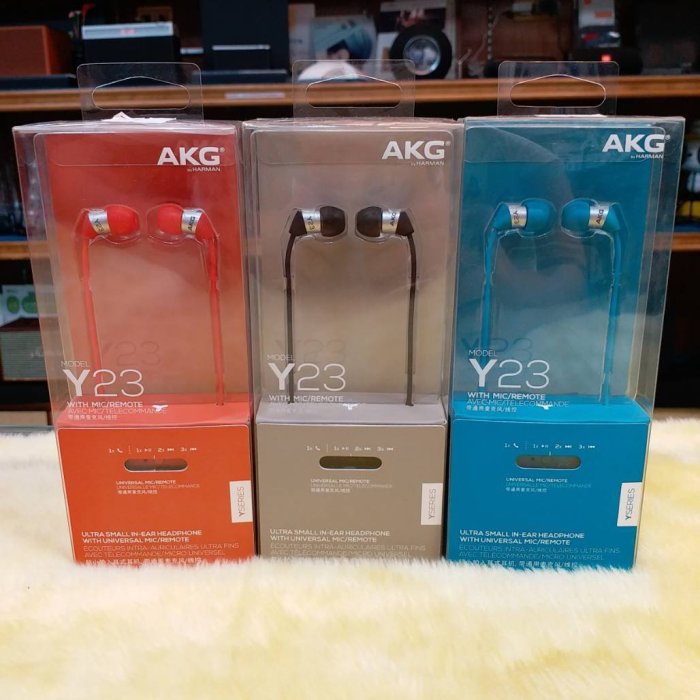 年終特價 視聽影訊 愛科公司貨保1年 AKG Y23U 線控耳道耳機 兩色可選 紅/藍 另ATH-CKS550X