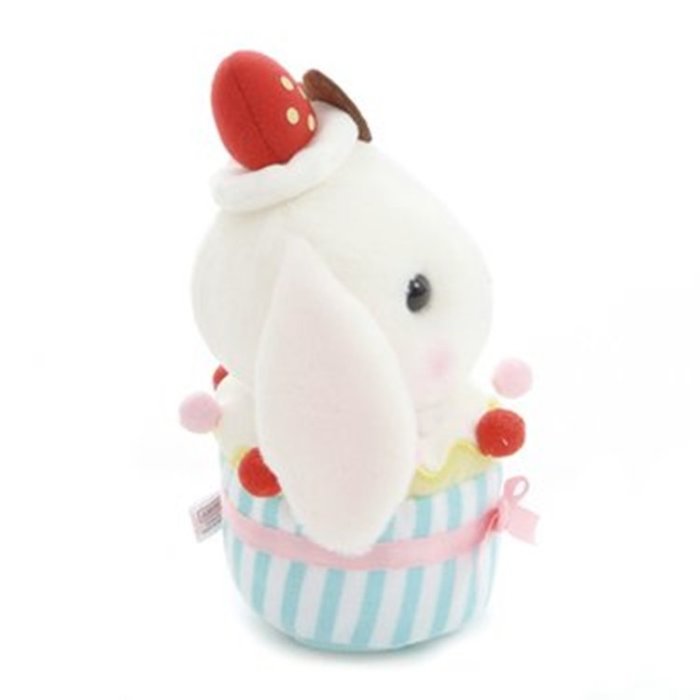 日本AMUSE可愛軟萌杯子蛋糕兔子垂耳兔毛绒玩具送女生禮物聖誕交換禮物