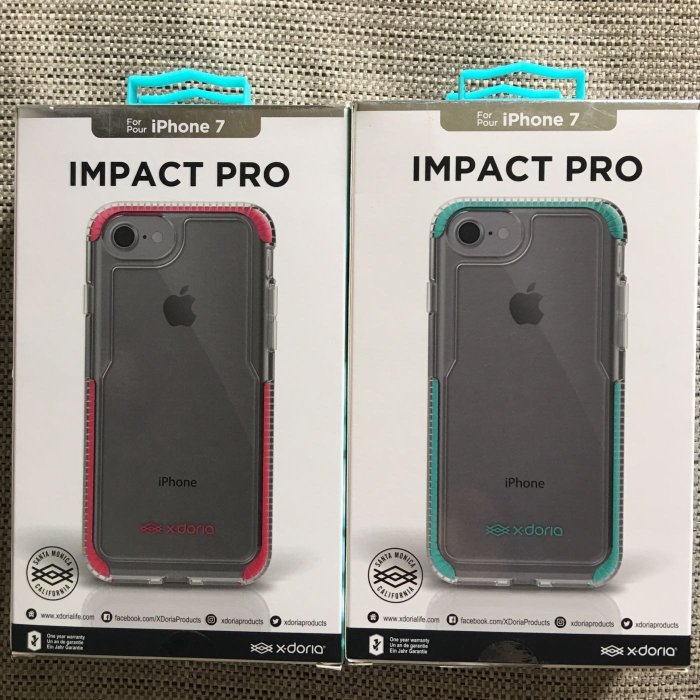 全新X-doria i Phone 7 4.7吋) 保護套 IMPACT PRO 聚能系列粉 2黑2白1藍1