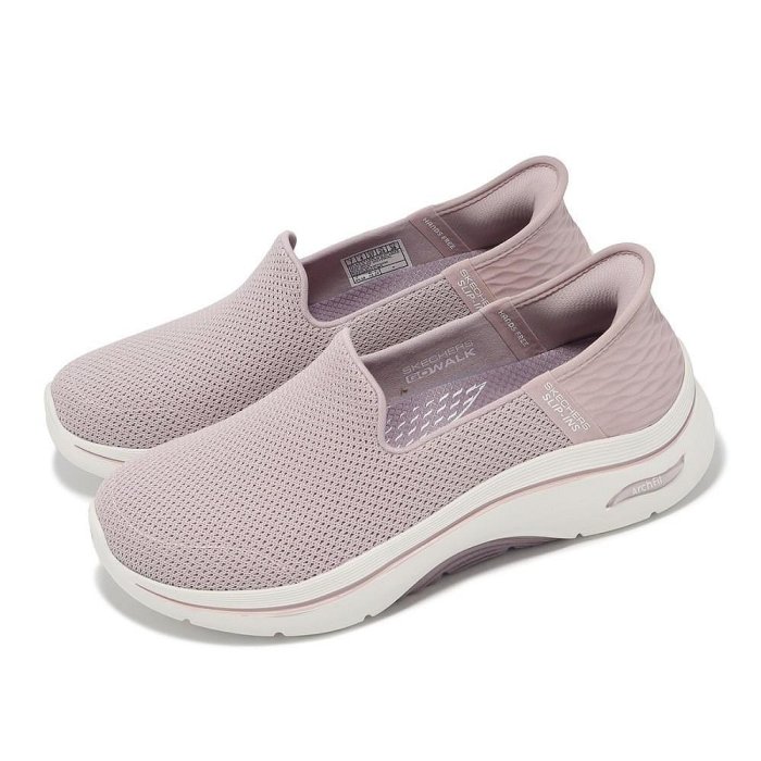 【豬豬老闆】SKECHERS GO WALK ARCH FIT 2.0 透氣 寬楦 懶人鞋 女鞋 125315 黑 粉