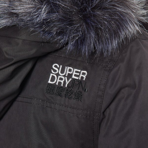 極度乾燥 Superdry Tall Parka Windcheater 加厚保暖 長版 雙排拉鍊 風衣 外套 超細纖維 黑