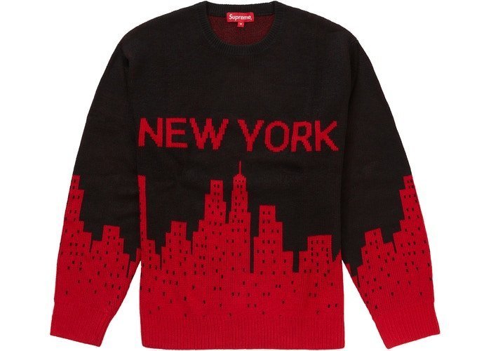 Angel潮牌購~Supreme 20SS New York Sweater 紐約大都會城市針織衫毛衣