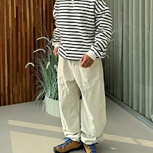 -TAKADA 高田家- 全新韓國進口街頭必備單品線條絨布褲腳抽繩直筒休閒褲 束口褲