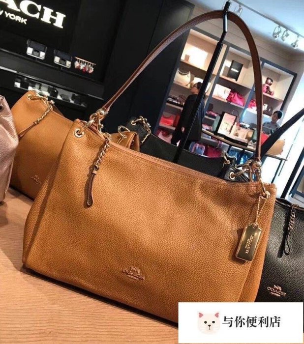 全新COACH 28966 美國正品代購新款月亮包單肩斜跨提手包 頭層牛皮-雙喜生活館