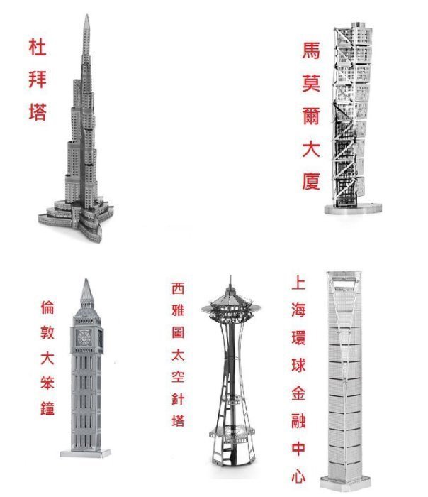 愛拼才會贏~60種模型任選3D金屬拼圖模型DIY送孩子同學創意禮物 飛機、建築、昆蟲、船、戰車