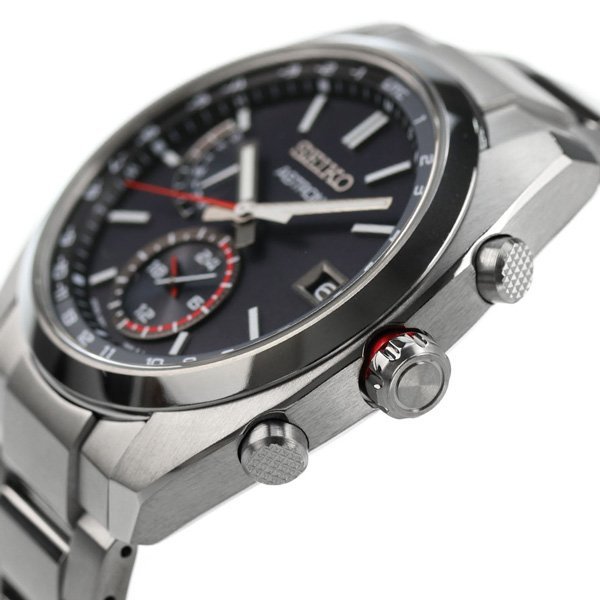 預購 SEIKO ASTRON SBXY017 精工錶 手錶 41mm 電波錶 黑面盤 紅色秒針 鈦金屬錶帶 男錶