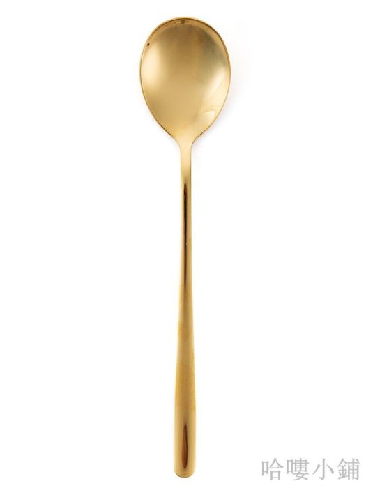 哈嘍小鋪 不銹鋼日式金色勺子叉子西餐叉勺家用成人餐具長柄湯匙調羹小湯勺