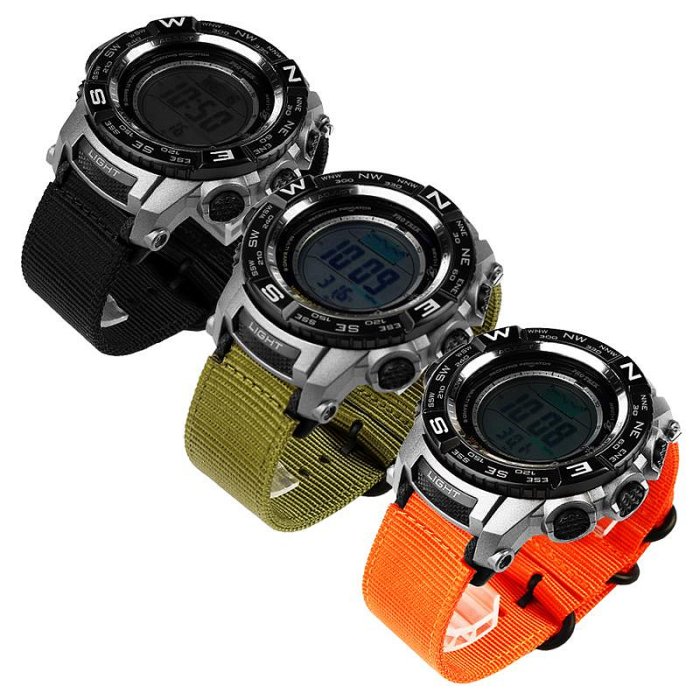替換錶帶 代卡西歐PROTREK系列PRG-260/250/270/500/510尼龍帆布手錶帶配件
