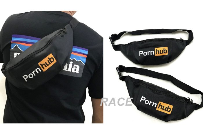 預購/現貨【RACE】PORNHUB APPAREL BELT BAG 小包 側背包 腰包 LOGO 美國正品公司貨 黑