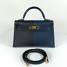 「活動促銷價」愛馬仕 Hermes Mini Kelly II 2代 藍黑紅配色 Z刻 迷你 凱莉包