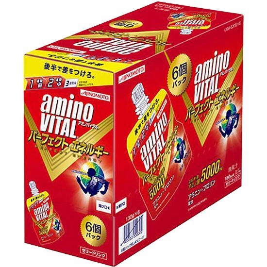 騎跑泳者-日本味之素(公司貨)aminoVITAL 胺基酸能量凍 130g * 6袋/盒裝.:2024/12/14.