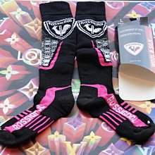 ROSSIGNOL 法國公雞 功能保暖毛長襪 Heat Socks Toe Cap Ｌ黑/桃紅