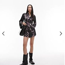 (嫻嫻屋) 英國ASOS-Topshop襯衫領和服長袖洋裝EH23