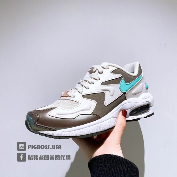 【豬豬老闆】NIKE AIR MAX2 LIGHT SE 白灰 藍綠 休閒 運動 氣墊 女鞋 CJ7981-002