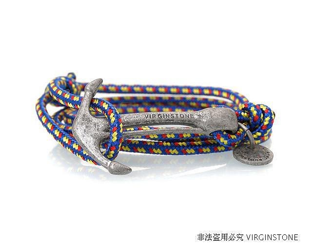 英國VIXTORM正品原創手鍊 新款現貨白骨風格復古白銅船錨情侶手繩