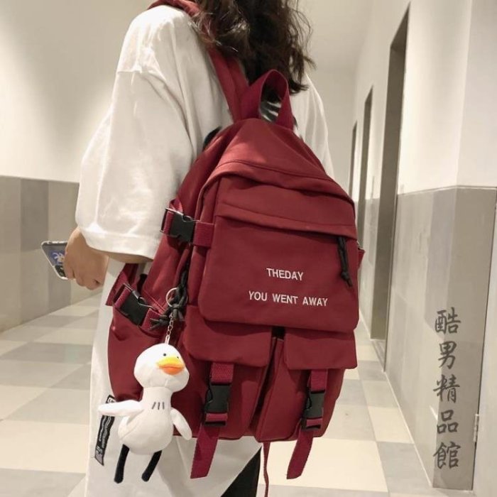 100原廠％雙肩包2020新款韓版中學生高中初中生書包女大容量情侶旅行背包男 SHJ10873