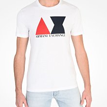 (M)☆【NG挖寶區男生館】☆【ARMANI EXCHANGE幾何LOGO短袖T恤】☆【NGAX002B2】