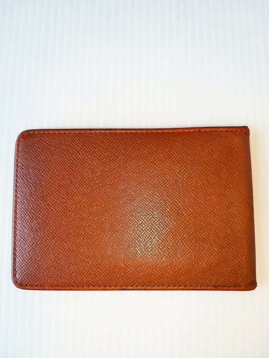 Louis Vuitton 證件夾卡套對折名片夾悠遊卡套錢包2卡短夾中夾皮夾二手真品$248 一元起標↘有