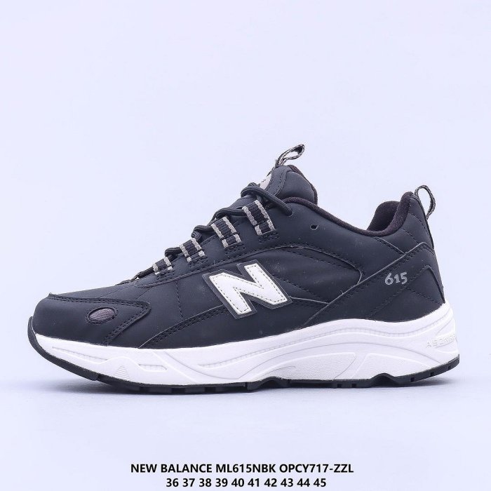 新百倫/New Balance NB ML615系列 男女時尚跑鞋 皮面+透氣網面運動鞋 複古百搭休閒鞋 拼接平底鞋