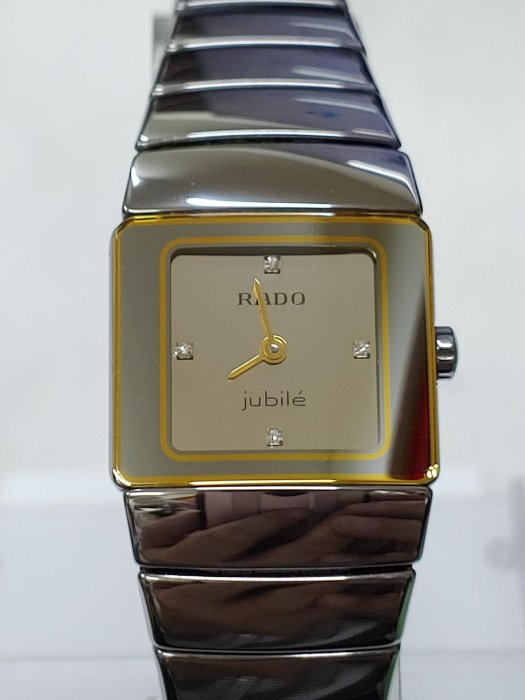 瑞士製精品 RADO Jubile 真鑽陶瓷石英女錶 保證真品