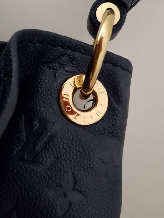 正品LV/Louis Vuitton深藍全皮編織手把肩包/手提包M40790