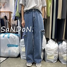 【2023山東3月號】23SS 韓國製 自留長度超級完美左右不對稱割破丹寧褲230320