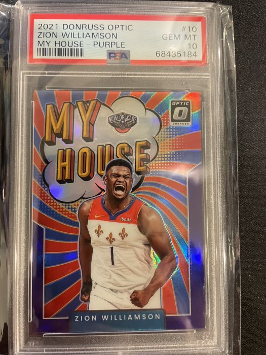 2021-22 Panini Optic Zion Williamson My House purple PSA 10