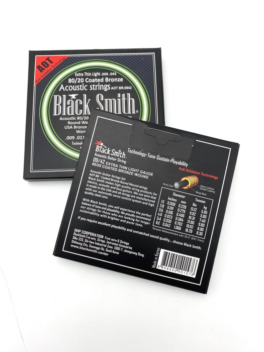 《白毛猴樂器》  Black Smith ABR-0942 AOT 黃銅 包覆弦木吉他弦 吉他弦 吉他配件 樂器配件