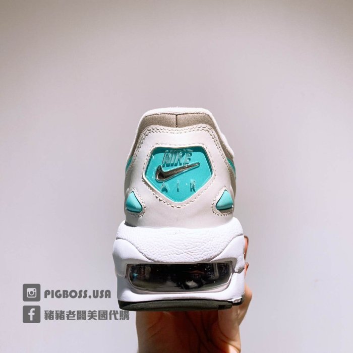 【豬豬老闆】NIKE AIR MAX2 LIGHT SE 白灰 藍綠 休閒 運動 氣墊 女鞋 CJ7981-002