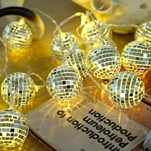 銀色水晶球 LED電池燈串 3米30燈/暖白光 小彩燈/家居/聚會派對/節日氣氛/酒吧小夜燈☆司麥歐LED精品照明