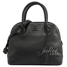 【茱麗葉精品】全新精品 BALENCIAGA 專櫃商品 645009 Ville金屬B LOGO牛皮兩用貝殼包.黑 預購