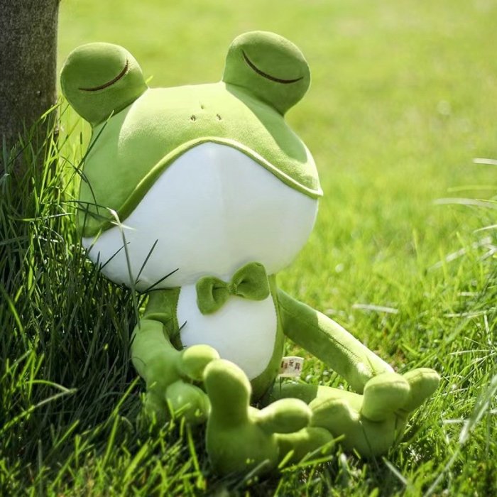 廠家直銷可愛長腿綠色青蛙王子公仔毛絨玩具玩偶抱著睡覺娃娃批發