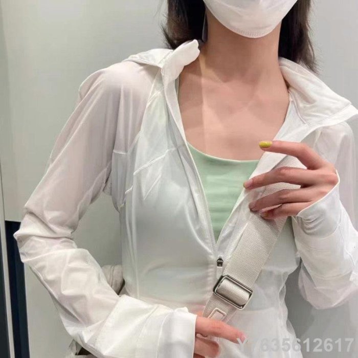 現貨熱銷-LULU同款衣夏季薄款戶外速干透氣原紗服女長袖外套【夏季防曬衣】