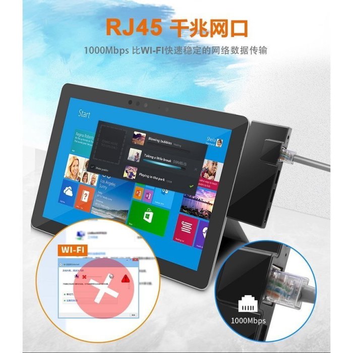 下殺-廠家for surface go擴展塢多功能type c轉usb3.0拓展塢集線器HUB       cse