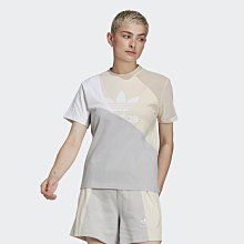 南◇2022 6月 ADIDAS ADICOLOR 短袖上衣 LOGO 短T 拼接 網布 三葉草 女 奶茶 HC7041