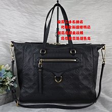 ☆優買二手名牌店☆ LV M93410 深藍 全皮 壓紋 金釦 拉鍊 肩背包 斜背包 水餃包 托特包 媽媽包 專櫃展示品