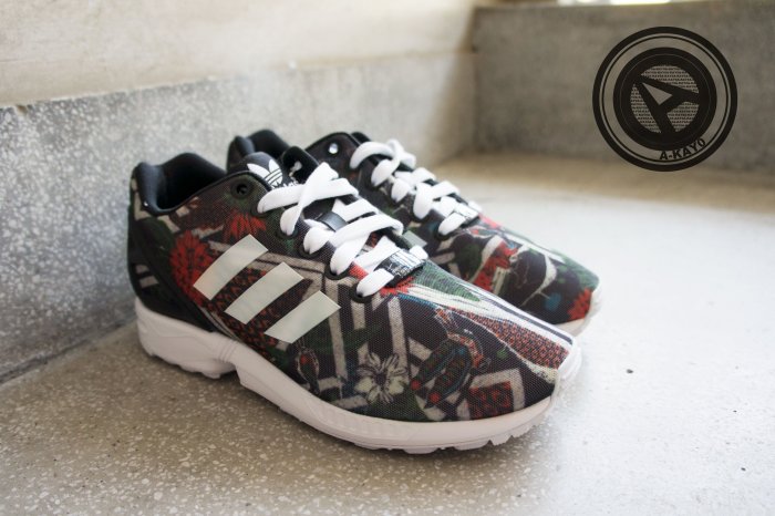 【促銷商品】ADIDAS 女 ZX FLUX W TORSION鞋底 尼龍 亞馬遜印花 【B25484】