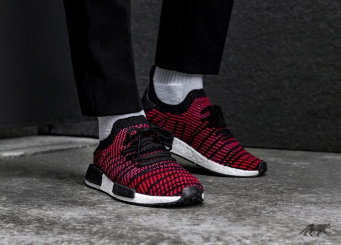 =CodE= ADIDAS ORIGINALS NMD R1 STLT PK 雪花編織襪套慢跑鞋(紅黑)CQ2385預購