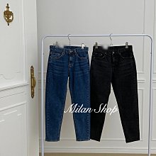 ☆Milan Shop☆網路最低價 正韓Korea獨家款 超瘦貓抓痕深藍挺版九分褲S-L$920（含運)