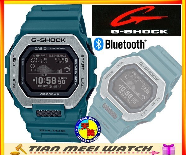 【台灣CASIO原廠公司貨】G-SHOCK G-LIDE GBX-100-2 藍牙衝浪運動錶【天美鐘錶下殺↘超低價】