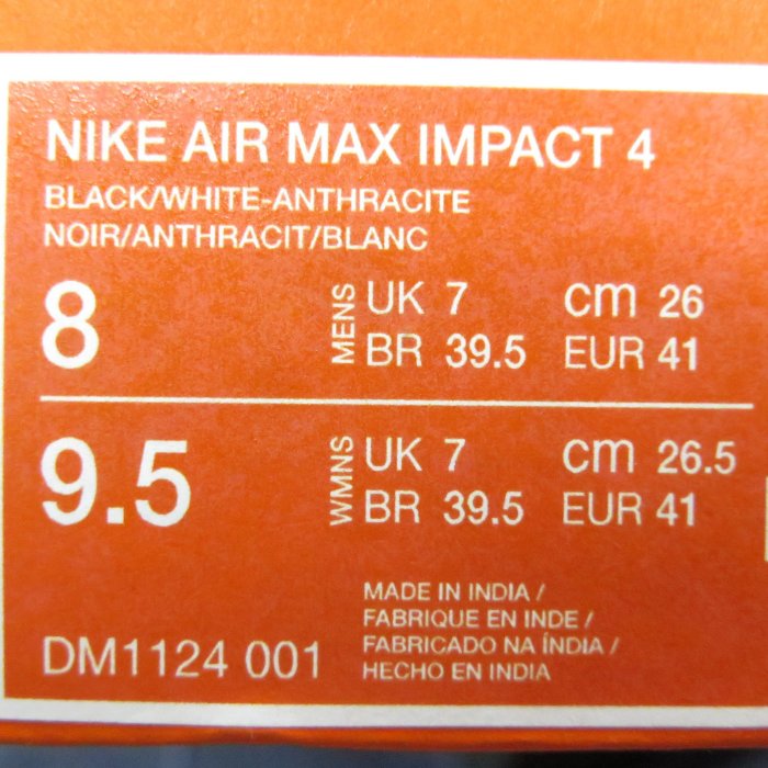 NIKE DM1124001 Air Max Impact 4 籃球鞋 多功能 休閒 訓練 黑x白【iSport愛運動】