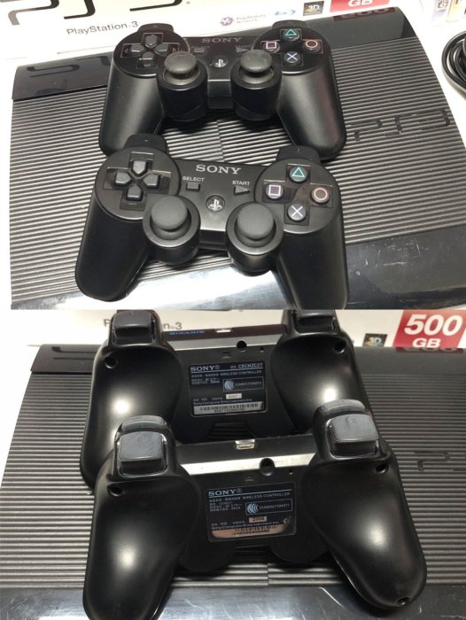 Sony PlayStation 3 PS3 Slim CECH-4207C 500GB 主機  4.83版本、原廠手把*2、遊戲*15