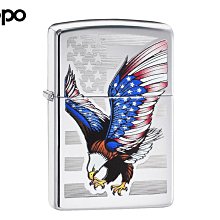 【寧寧精品*台中ZIPPO打火機30年店】美國 ZIPPO 終身保固防風打火機【經典亮面雕刻老鷹款】5101-6