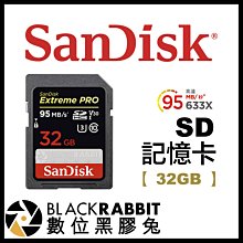 數位黑膠兔【 Sandisk Extreme Pro SD 記憶卡 32GB 讀取95MB/S 】 32G 相機 4K