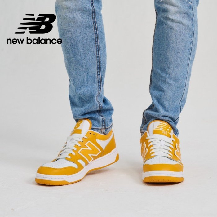 【豬豬老闆】NEW BALANCE 480 拼接 復古 休閒鞋 男女 黃BB480LWA 藍LWH 灰BB480LHI
