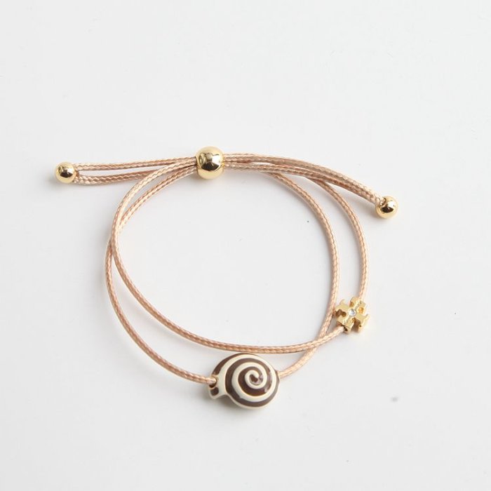 【全新正貨私家珍藏】TORY BURCH Shell Slider Bracelet 彩繪貝殼手繩手鏈